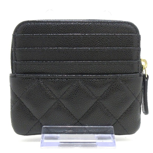 Chanel Skin Case Caviar Matelasse Coin Black - Picture 1 of 9